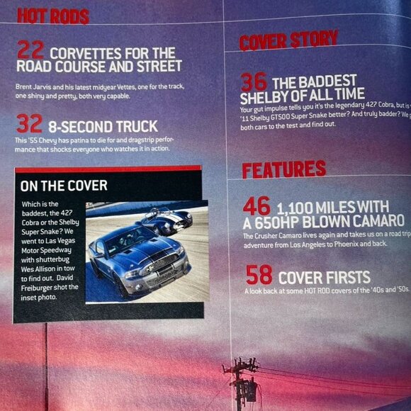 Hot Rod Magazine u May 2011 427 Cobra s 750HP Super Snake 592 HP with One Mod - Picture 3 of 4